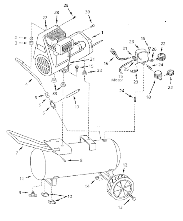 Page A Diagram and Parts List for WL610099  Campbell Hausfeld Compressor